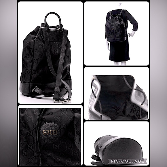 BRAND NEW GUCCI BACKPACK! Econyl Nylon Monogram Off The Grid Drawstring Bucket - Picture 1 of 1